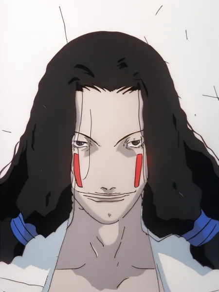 score_9, source_anime, masterpiece, best quality, <lora:Masami Eiri_PDXLv0.5:0.7> white background, 1boy, <lora:Masami Eiri_PDXLv0:0.8> masami eiri \(sel\), upper body, looking at viewer,