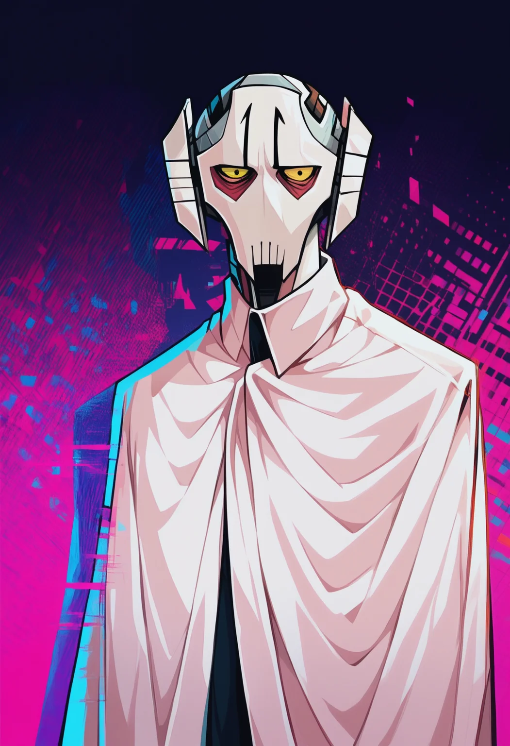 score_9, score_8_up, score_7_up, source_anime, 1boy, General Grievous, white cape, <lora:gl1tchXLP:1> gl1tch, glitch, colorful background, <lora:General_Grievous_2003:1>, cinematic, volumetric lighting, hyperdetailed, realistic lighting, animated