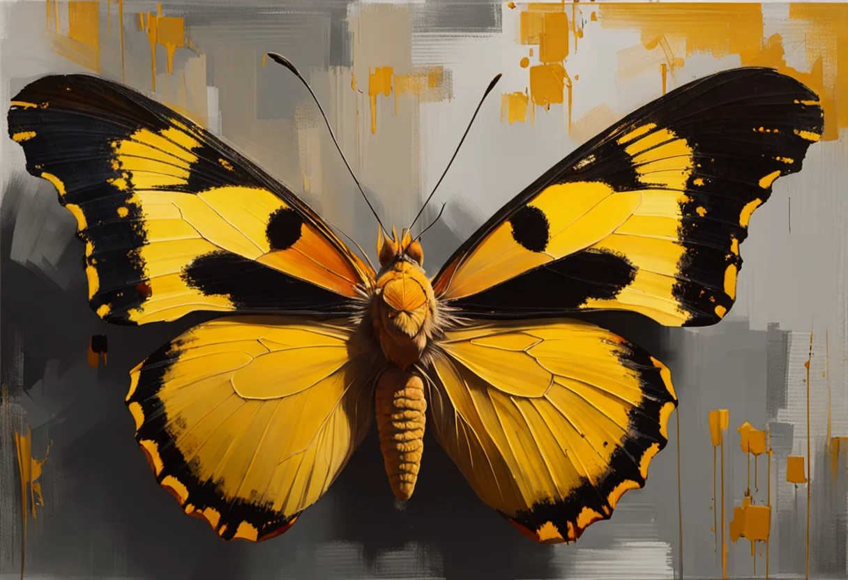 (brimstone butterfly:1.3) , (in the style of Casey Baugh) . (in the style of Casey Baugh),