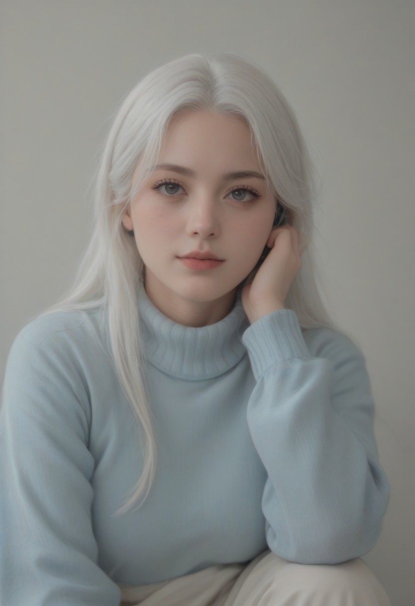 score_9, score_8_up, score_8, score_7_up, score_7, ((close up)), face focus, Expressiveh, white background
BREAK
1girl, solo, Korean princess, 18yr old, white hair, petite, cute, tiny body, hair between eyes, headphones, large breasts, protruding tits, head tilt, seductive look, aroused, horny, kneeling, light blue turtleneck sweater, light smile