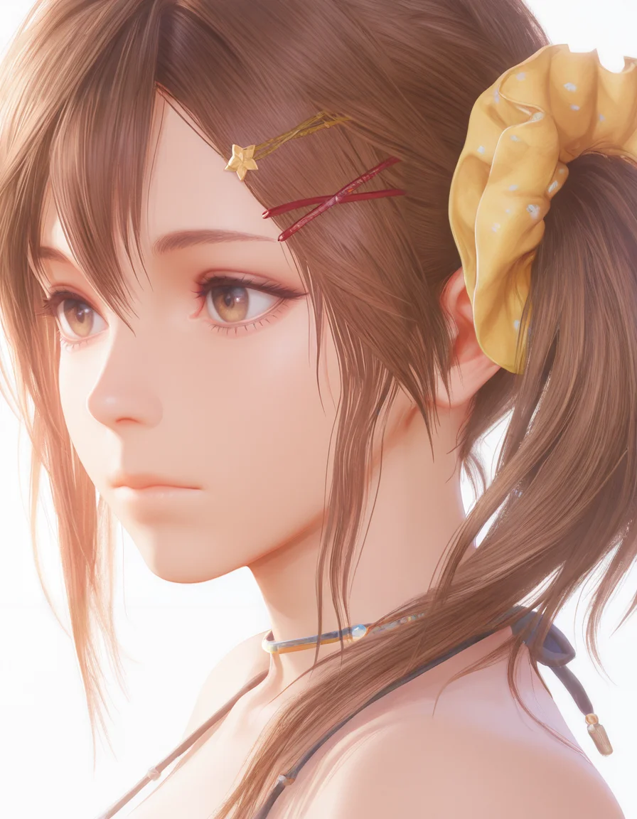 1girl, portrait, close up, backlit, expressionless realistic,
<lora:Misaki_vvp_lcd_v0.3:1> misakivvplcd, yellow scrunchie, hair clips, side ponytail,
bikinibluevvp, bracelets, armlet,
masterpiece, best quality, amazing quality,