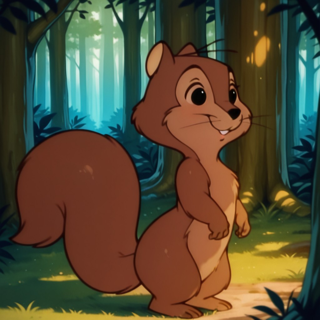 masterpiece, best quality, amazing quality, sonsqrrlil, semi-anthro, male, squirrel_boy, brown fur, black eyes, standing, in forest,, <lora:69bfddc5-11a3-42eb-8272-6cbef4d807d2:1.0>