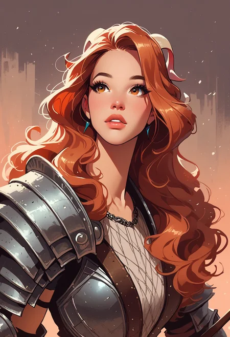 score_9,score_8_up,score_7_up
solo, 1girl, 
parted lips, thick lips, 
horns, long hair, armor, pauldron,