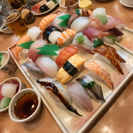 best quality, ultra-detailed,
nigiriL, sushi, still life, food, sushi, food focus, bottle, rice, chopsticks, seaweed, beer, beer mug, realistic,
<lora:sushi_SDXL_V2:1>