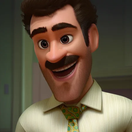 score_8_up, score_7_up, score_9, b.anderson, male focus, 1man, solo, smile, collard shirt, necktie, upper body, open mouth