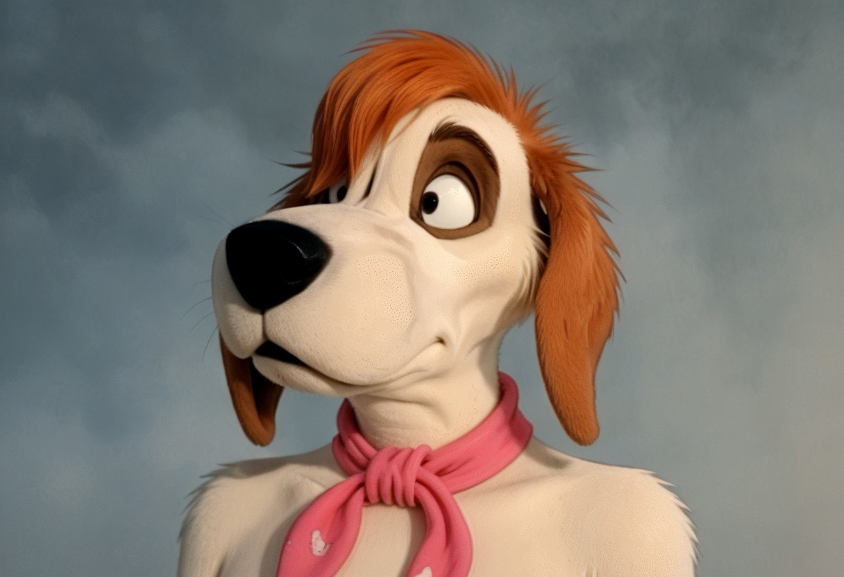 score_9, score_8_up, score_7_up, source:furry, dynamic lighting, detailed background, nature background,  anthro, furry, detailed eyes. detailed face, furry male, headshot, solo,
BREAK
Mealy_Potatoes, anthro dog, furry male, cartoon dog, beige fur, orange spots, orange hair, black eyes, black nose, orange ears, long ears, animal ears, floppy ears, long hair, hair covering one eye, pink kerchief, red pants, torn pants, footpaws
BREAK
<lora:add-detail-xl:1.5>