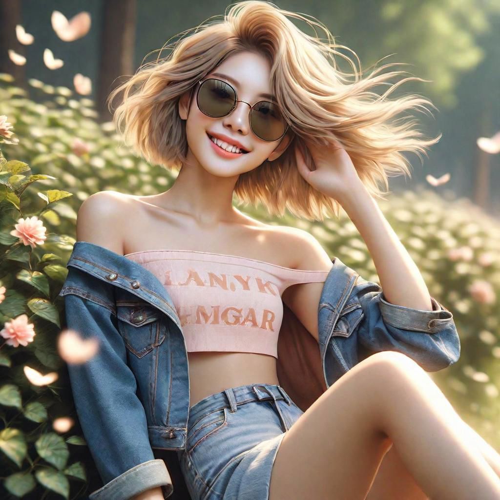 1girl, (cowboy shot:1.2), Chinese, smile, looking at viewer, (blonde hair, short hair, flowy hair, floating hair:1.1), Fit, Athletic, (SunGlass, off shoulder jacket, crop top, denim shorts, thighboots:1.2), Fixhand, nice hands, perfect hands, high detail skin, real skin, skin texture, (park, park bench, snow on grass, snowing, snowflake:1.4), (best quality, masterpiece, colorful, highest detailed), ultra detailed, 8k, (intricate details, hyperdetailed:1.15), (photorealistic:1.2), (raw photo:1.2), detailed, (official art, extreme detailed, highest detailed), soft nature lights, soft colors, (natural light, ray tracing, cinematic lighting, bloom, volumetric light),