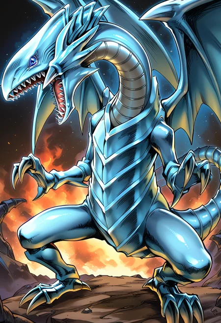(score_9:0.9),score_8_up,score_7_up,rating_explicit,(zPDXL),(zPDXL3),
<lora:Maiden with Eyes of Blue PonyXL v1.2:0.85>,blue eyes white dragon,no humans,blue theme,sharp teeth,solo,open mouth,dragon,full body,monochrome,official art,looking to the side,