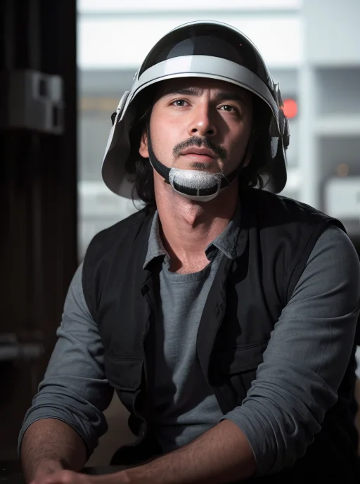 1man,black haired man with a moustache sitting in rebel trooper uniform <lora:rebeltrooperv01:1>, helmet on,photorealistic, photo, masterpiece, realistic, realism, photorealism, high contrast, photorealistic digital art trending on Artstation 8k HD high definition detailed realistic, detailed, skin texture, hyper detailed, realistic skin texture, armature, best quality, ultra high res, (photorealistic:1.4),, high resolution, detailed, raw photo, sharp re, by lee jeffries nikon d850 film stock photograph 4 kodak portra 400 camera f1.6 lens rich colors hyper realistic lifelike texture dramatic lighting unrealengine trending on artstation cinestill 800,