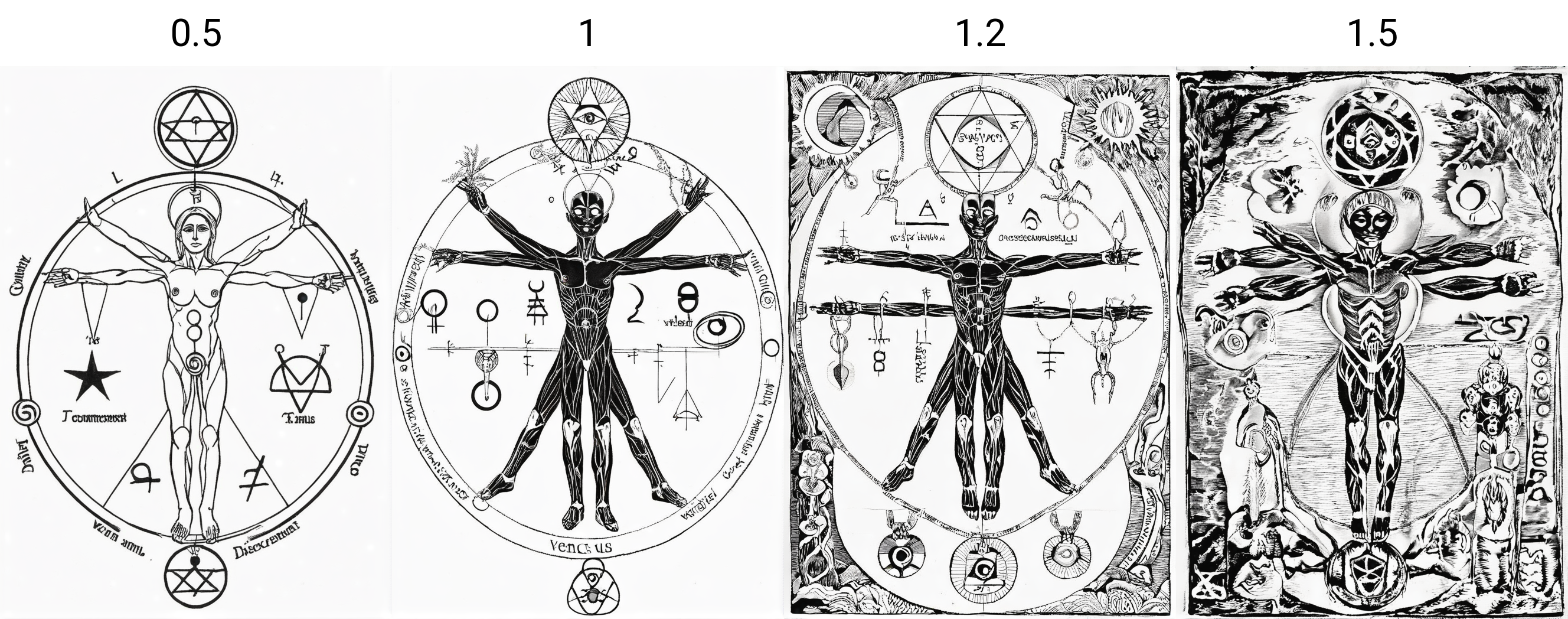 0ccult drawing of a human figure in a circle with symbols around it, powerful and evocative symbol of the human condition, The circle represents the universe, vast and eternal, symbols around the circle representing the law of nature, the senses, consciousness, illumination, and discernment, symbol of wholeness and unity, a diagram, symbolism, demonic sigils, venus planet symbol, detailed scientific diagram, pentacle, <lora:0ccult_works_of_Art_SDXL:0.5>