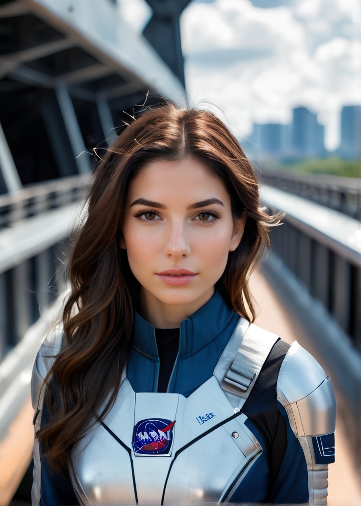 Photo of Estella Beatriz, posing on the bridge of an industrial spaceship, space captain uniform, <lora:PerfectEyesXL:0.3>, (detailed beautiful face, detailed, ultra-detailed body:1.1),best quality,photo-realistic,highly detailed,absurdres,cinematic lighting,hyper-realistic,sharp focus,32k resolution,detailxl,SimplePositiveXLv2,