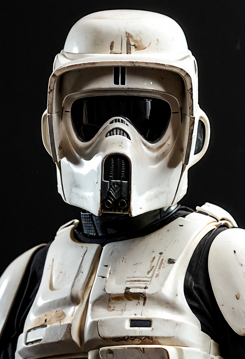 <lora:scout-trooper-PXL:1> scout-trooper-pxl, scout trooper, portrait, black background, simple background,, score_9, score_8_up, score_7_up, score_6_up, score_5_up, score_4_up