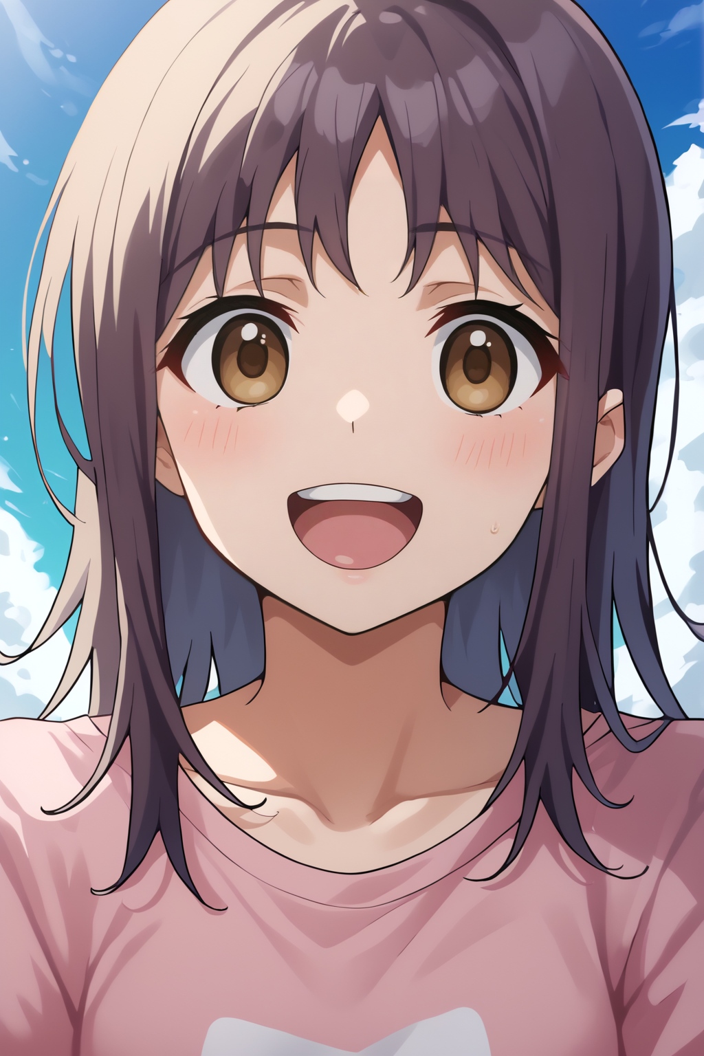 score_8_up, anime coloring, flat colors, Itsuwa, 1girl, upper body, happy <lora:COMMISSION_Index-Itsuwa-PDXL:0.7>