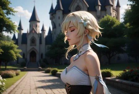score_9, score_8_up, score_7_up, 1girl, lumine_\(genshin_impact\), genshin_impact, closed eyes, arched back, vampire castle, outdoors, cartoon, d0f_v2.safetensors, <lora:test\d0f_v2.safetensors:1.0>