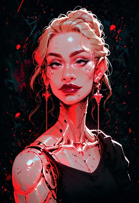(1girl:1.2), (adult:1.2), (solo:1.2), (form-fitting black gown:1.3), (long sleeves:1.2), (enigmatic expression:1.3), (metallic orbs:1.4), (reflective silver surface:1.3), (dark center of orbs:1.2), (futuristic mechanical look:1.3), (shiny reflective fabric:1.3), (partially obscured face:1.3), (surreal organic-mechanical fusion:1.4), (smooth reflective surfaces:1.3), (abstract forms:1.3), (high-tech organic textures:1.2), (white background:1.2), (futuristic intrigue:1.3), (avant-garde fashion:1.3), (chrome aesthetic:1.4), (cyberpunk influence:1.2), (sci-fi surrealism:1.3), (metallic sheen:1.2), (refined elegance:1.2), (minimalistic beauty:1.3), (digital art masterpiece:1.5), (dynamic composition:1.4), (emotionally evocative:1.3), (high detail:1.3), masterpiece, high quality, 4k, score_9, score_8_up, score_8, score_9, score_8_up, score_7_up, score_6_up, (best quality:1.1).