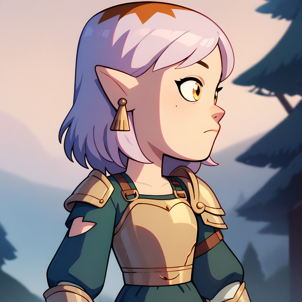 score_9, score_8_up, score_7_up, 1girl, medium shot, amity blight  <lora:Amity Blight-000030:1>  wearing medieval armor