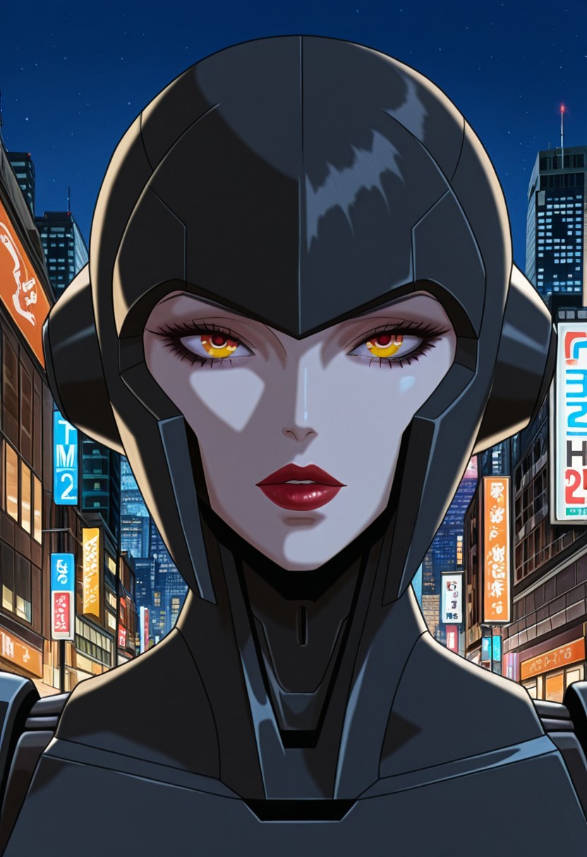 MASTERPIECE, AMAZING QUALITY, HM2K, PORTRAIT, ROBOT GIRL, CITY STREETS
