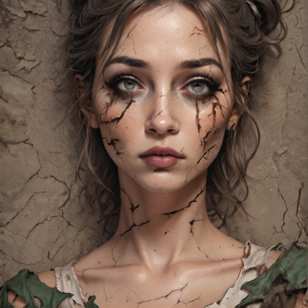 score_9, score_8_up, score_7_up, score_6_up, score_5_up, score_4_up,
 <lora:earth:0.8>,
earthmode,girl made out of earth,dry face,shattered effect