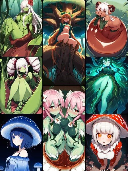 Plant Girl Concepts - Monster Girl Encyclopedia - 魔物娘図鑑