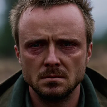 cinematic film still of <lora:shell shock style:1>
A cinematic Kodak Fujifilm picture of a sad teary crying Jesse Pinkman wrinkly face, beard, tired, fatigue, unhappy, glum, melancholy, miserable, sorrowful, dejected, disconsolate, downhearted, downcast, realism, realistic, dispirited, desolate, oppressed, panic, fear, Combat stress reaction, shell shock style, solo, gloves, male focus, blurry, dark, <lora:breaking bad style:0.8>, shallow depth of field, vignette, highly detailed, high budget, bokeh, cinemascope, moody, epic, gorgeous, film grain, grainy