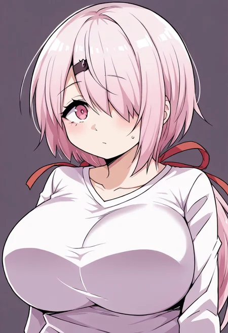 source_anime, sy1, pink eyes, purple eyes, pink hair, white hair, hair between eyes, hair over one eye, long hair, ponytail, low ponytail, hairclip, hair ornament, ribbon, red ribbon, hair ribbon,<lora:ShiinaYuikaXLv2-17:1>, Uncensored ,Unedited ,,, ,,, ,,,, , ,,,, ,,, ,,, ,, ,, ,, , , ,,huge breasts ,,,