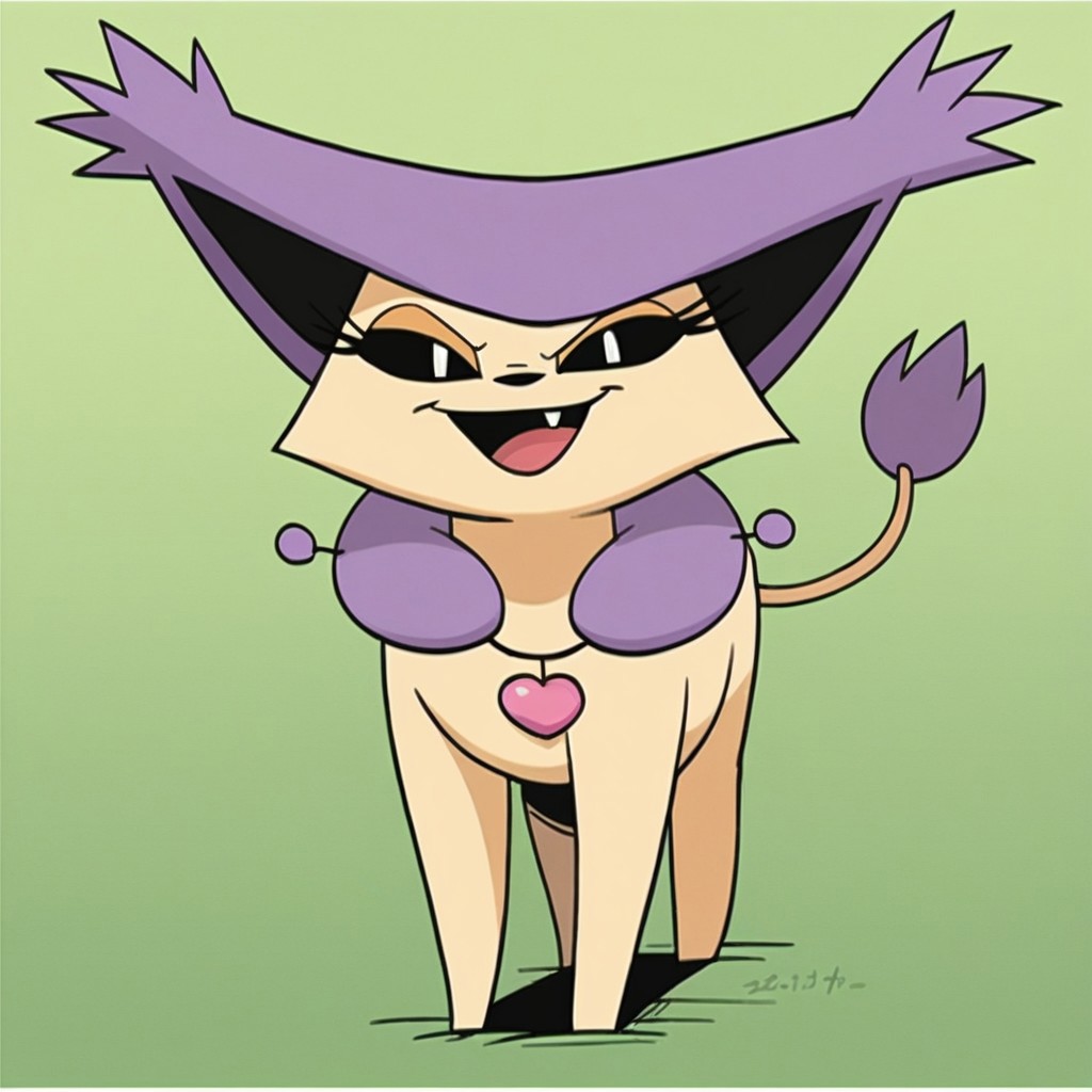 delcatty, feral, (((quadruped))), (((standing on four legs))), BREAK score_9, score_8, score_7, posing, (((girly))), (((long eyelashes))), (((female))), (((Disney))), flat colors BREAK ((((((front view)))))), (((looking at viewer))), (((looking straight ahead))), ((((smug)))), (((eyelashes))), (((wearing pink heart necklace with string))), tough, solo, happy, smirking, smiling, (((flirty))), feral, (((standing tall))), ((((((full body view)))))), standing confidently, (((smirk))), sneer, leering, (((open eyes))), (((open mouth))), sassy BREAK head held high, solo, legs apart
