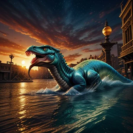 A reality distortion,Hyperrealistic, splash art, concept art, mid shot, intricately detailed, color depth, angle, side light, colorful background objects warping, melting, float, bend, twist, and stretch, Sharp image, 4k, 8k,, Detailed and Intricate, Cinematic, Dynamic Lighting, 4d dinosaur,
OverallDetail