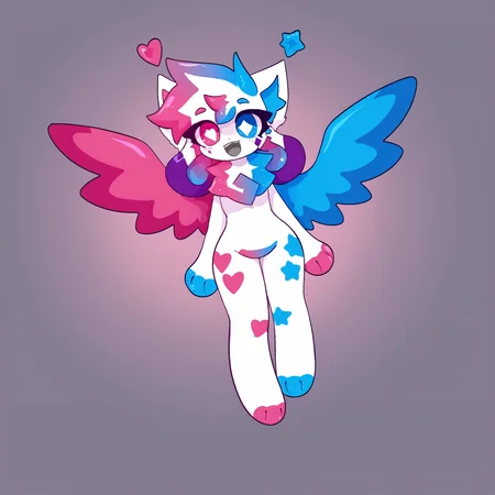 score_9, score_8_up <lora:crystal_sprinkles-PONY:0.8> crystalsprinkles, female, solo, full body, looking at viewer, open mouth, wings, flying, looking down at viewer