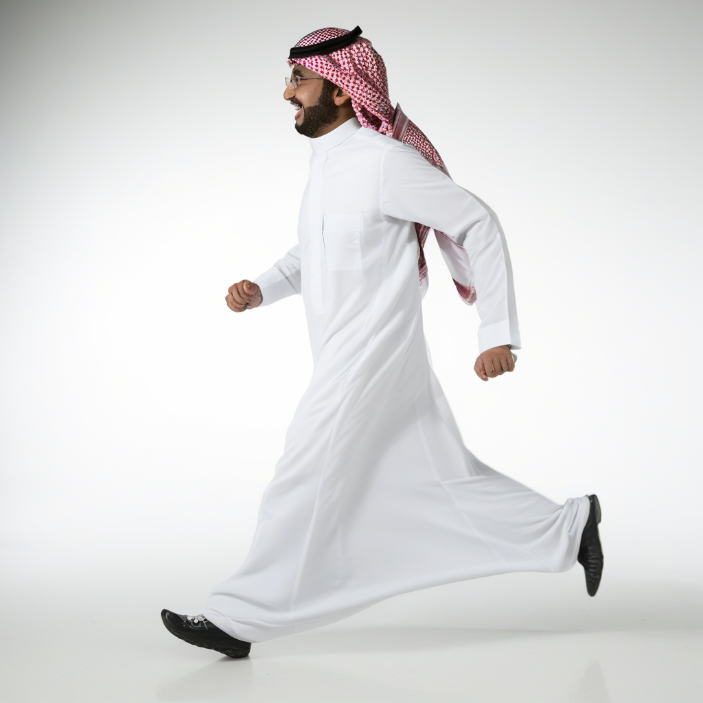 saudi man running