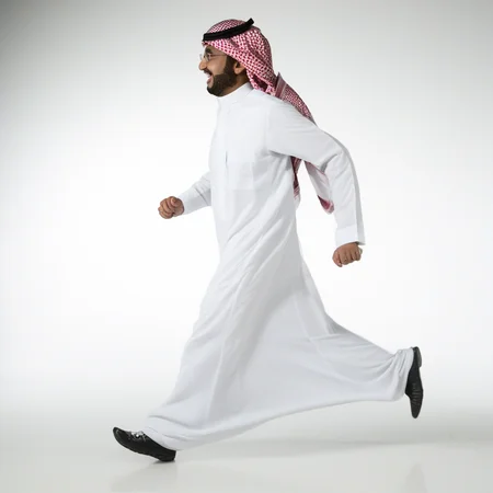 saudi man running