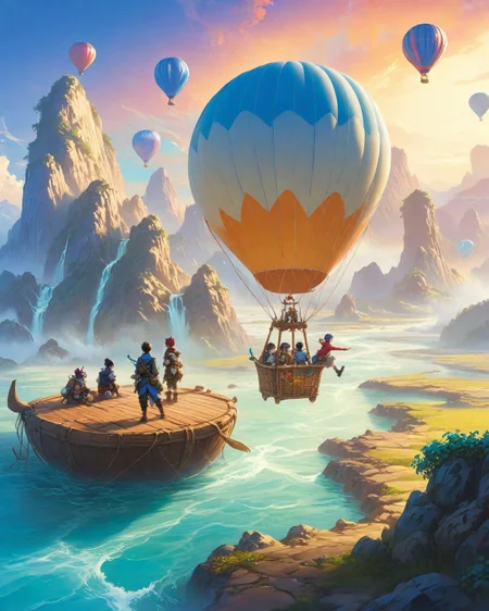 ethereal fantasy concept art of anime artwork moonlit smuggling operations using hot air balloon transfers to move quarantine island survivors past tidal bore detector nets, Art painting by Boris Vallejo and Banksy , ,
<lora:Wild_Anime_2025:0.3>,
<lora:extremely_detailed:0.7> extremely detailed ,
<lora:add-detail-xl:0.7>,
<lora:ppw_v7_animv4_1_r2:0.15>,
<lora:Vivid Midjourney mimic - XL SDXL v2.0:0.5> . anime style, key visual, vibrant, studio anime, highly detailed . magnificent, celestial, ethereal, painterly, epic, majestic, magical, fantasy art, cover art, dreamy
