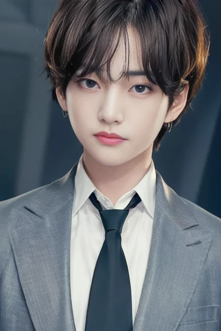 (best quality), (masterpiece), (high resolution), (intricate details), (photorealistic), (cinematic light) <lora:kboys:0.8>
solo, necktie, earrings, jewelry, shirt, black background, short hair, blonde hair, looking at viewer, collared shirt, white shirt, realistic, blue necktie, simple background, upper body, red lips, closed mouth
short hair, parted lips, shirt, white shirt, black hair, realistic, upper body, jacket, portrait, lips, looking away, brown hair, black eyes
male focus, looking at viewer, mole, formal, simple background, lips, suit, black eyes, freckles, grey background, portrait, short hair
looking at viewer, lips, short sleeves, short hair, black eyes, closed mouth, black hair, hand on own head, upper body, bangs