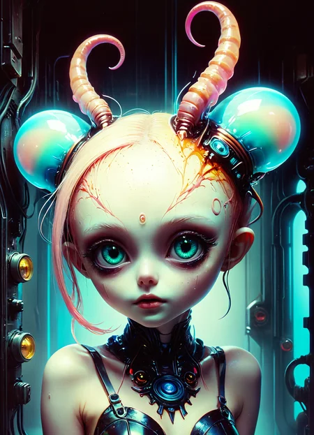 Adorable Kawaii, Ombre color scheme of neon pink, neon blue, neon yellow, neon green, neon orange, cinematic photo cinematic photo big eyed alien, Digitigrade Appendages  fly  naoto hattori, jeremy lipking,  neon glitch, subsurface scattering, Photorealistic, Hyperrealistic, analog style, realistic, film photography, soft lighting, heavy shadow, 35mm photograph, film, professional, 4k, highly detailed  <lora:GigerRainbowXL:0.49> g1h3r, <lora:linquivera:0.38> linquivera, liiv1 <lora:Melting_world:0.36> <lora:envyStarlight_v10:0.8> <lora:fx-monsters-XL:0.36>, subsurface scattering, Photorealistic, Hyperrealistic, analog style, realistic, film photography, soft lighting, heavy shadow, 35mm photograph, film, professional, 4k, highly detailed , pretty, cute, adorable, kawaii