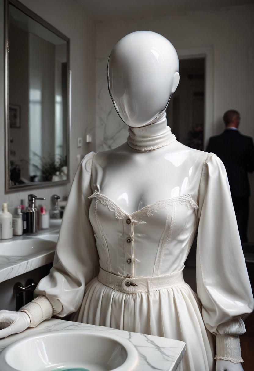 score_9, score_8_up, score_7_up, rating_safe, concept art, realistic, Fixhand.
1girl, solo, DroneFace, Mirror Face.
((Porcelain body))
