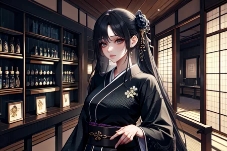 highly insanely detailed, masterpiece, top quality, best quality, highres, 4k, 8k, RAW photo, (very aesthetic, beautiful and aesthetic),
(code_style,codestyle),japanese text,
<lora:CodeStyle (half generic class)_564920:0.5>,
(1girl:1.3), 1other,
interior perfume shop,âââ