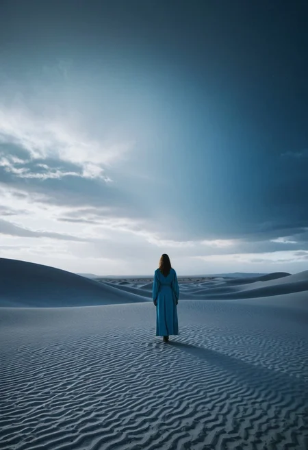<lora:Moebius_Diffusion.safetensors:1.0>, A vast desert with crystalline blue dunes and a distant storm of luminous particles, blue and iridescent white, the luminous storm, in the style of Jean Giraud, in the style of Moebius,(High Fashion Editorial Photography by David Brandon Geeting and Melanie Friend:1.2), award-winning photography, aesthetic and beauty, perfectly crafted details, clear scene, f/22, bold, chromogenic prints, procedural sky, Darkened atmosphere, (center composition, symmetry composition:0.1), <lora:MJ52:0.3> <lora:zavy-cntrst-sdxl:1> dark, chiaroscuro, low-key The river styx underworld, oil painting, done with japanese brush technique, realistic, extreme detail, scary, terrifying, dark and warm environment, 8k) , , sky, clouds, sunlight, <lora:soldart:0.6> <lora:AngelicAI:0.1> <lora:add_detail:1>,, (best quality, 8K, high resolution, extreme detail, outstanding composition:1.4), dramatic light,