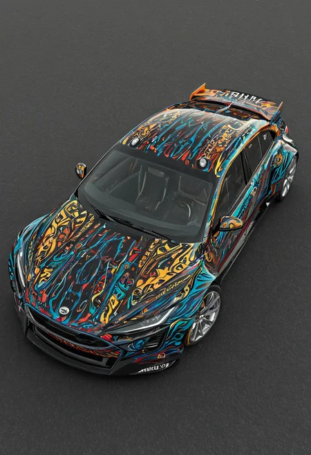 Abstract style <lora:R0k00M0t0rV3h1c13HD:1>,r0k00m0t0rv3h1c13hd,ground vehicle,motor vehicle,car,r0k00bl0ckb0ckgr00ndhd,r0k00bstr0cthd, . Non-representational, colors and shapes, expression of feelings, imaginative, highly detailed