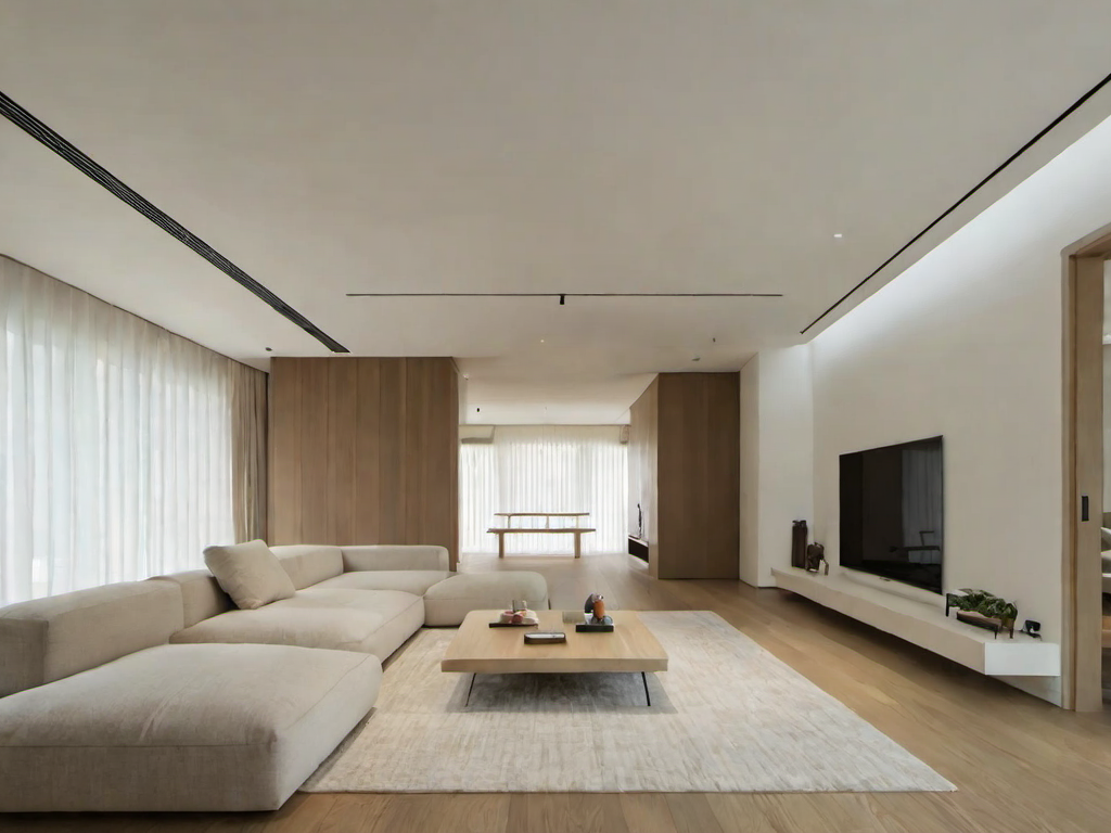 bestquality,masterpiece,highquality,real,realistic,superdetailed,fulldetail,8K,Wooden leisure,living room,couch,tea table,television,stairs,step,Floor lamp,carpet,wooden floor,Glass handrail,sofa,door,window,curtains,still life,<lora:åæ¨ä¼é²Wooden leisure.xl-000020:0.8>,