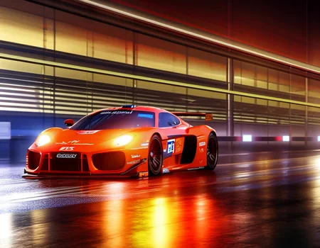 Tuned jdm car, underglow, on parkinglot, heavy raining, rain, wet windows, raining, underbody lighting,underground glow, underglow, driving on racetrack, car, ((photorealistic)), detailed shadows, detailed shade, detailed reflections, high res, hd wallpaper, 4k, 8k, best quality,open air, round wheels, perfect rims, perfect wheels, carhelper, actionhelper,