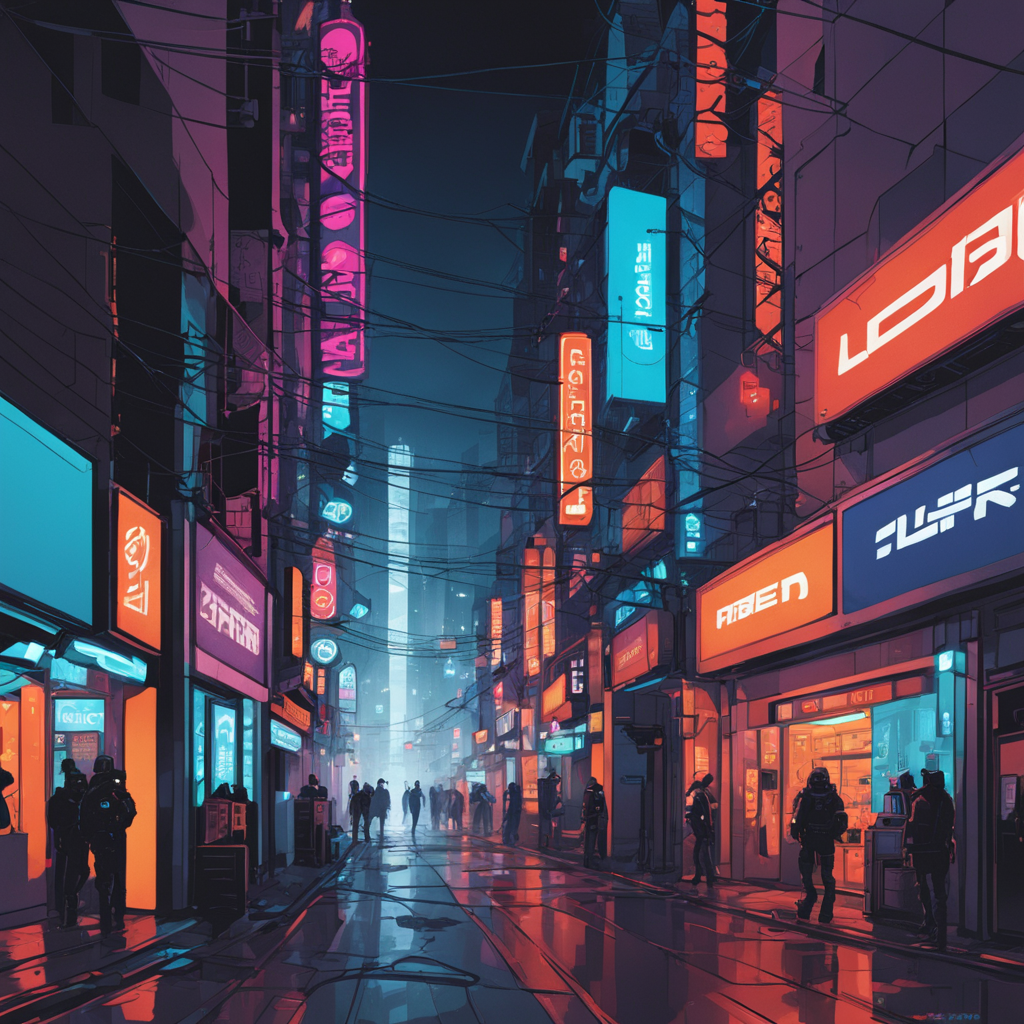 cyberpunk city, high tech, cyber wear, realistic, science fiction, lineart, flat colors,  <lora:lineartSDXL:1>