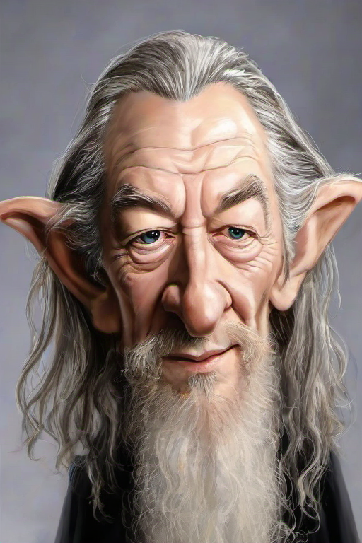 Masterpice,High Quality,
 <lora:PE_Caricature:0.8> PECaricature,
gandalf