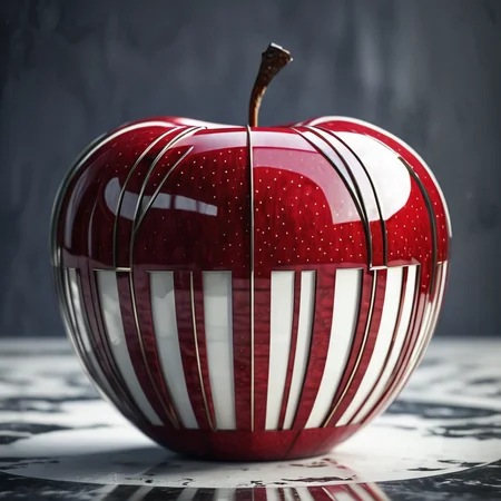 masterpiece,high resolution,
 ,<lora:art_deco-v4-xl-8:0.8>,
artdeco_v4,apple,3d,art deco,fruit focus,red and white,