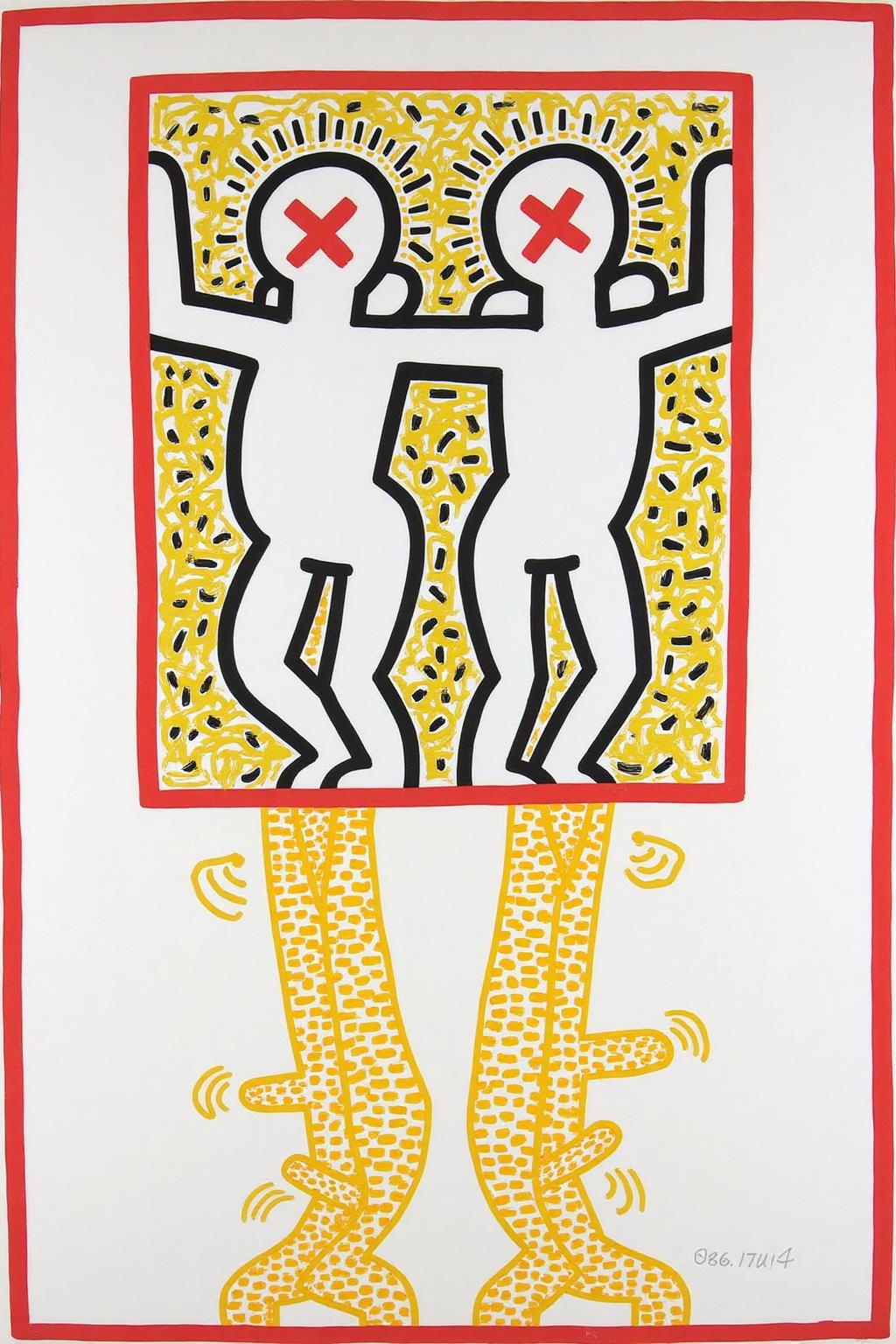 keithharing1 
A pop art illustration with two figures inside a rectangle with red borders, their faces marked with a red X.
 <lora:keithharing1_cap_d6a3:1.0><lora:834322892457143763:0>