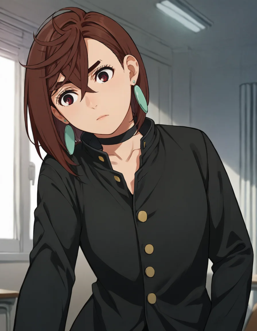 score_9, score_8_up, score_7_up, source_anime, BREAK
1girl, solo, head tilt, confused,
momo ayase, brown hair, short hair, hair between eyes, asymmetrical bangs, brown eyes, earrings, black choker,
alt school uniform, black blazer, long sleeves, black pants,
<lora:momo_ayase_anime_v3-soralz:1>