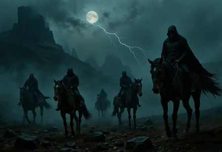 Riders on the storm.
<lora:Dark_Landscapes:0.7>, <lora:DarkAtmospheric:0.6>, DarkAtmosCE style, <lora:devast8_V2:0.7>, devast8
