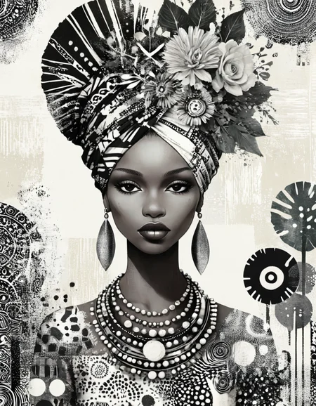 novuschroma style african hydropunk princess illustration with patterns <lora:108_novuschroma_1:1>