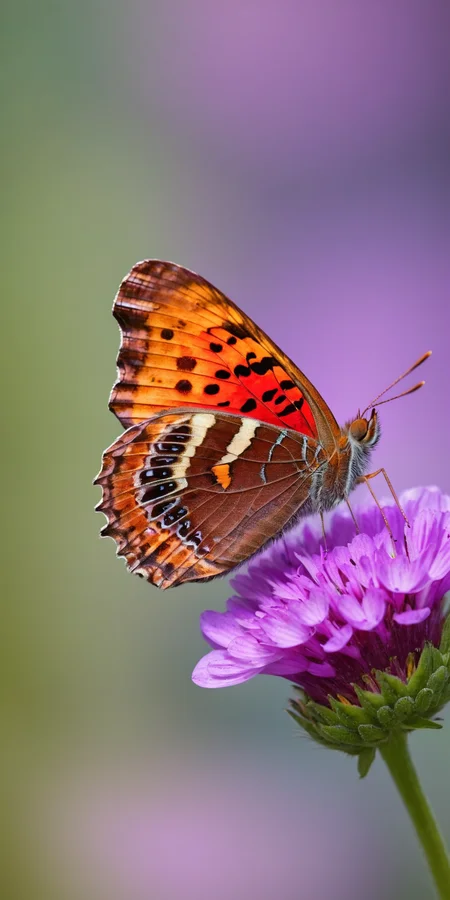 Polygonia C-Album Butterfly, perched on a vibrant flower, detailed, macro photography, natural lighting, Canon DSLR, high resolution, clear focus, vivid colors, minimalist background, soft bokeh, nature photography, 8K UHD,<lora:HMSGå¾®è·è´è¶XL-000010:1>,