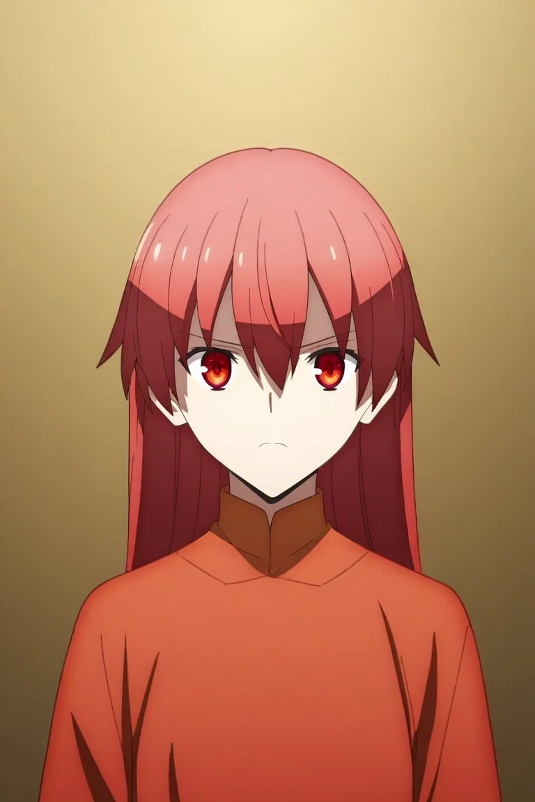zPDXL, score_9, score_8_up, score_7_up, rating_safe, intricate details, , depth of field, 1girl, <lora:tsukasa_yuzaki_pony:0.70>, tsukasa_yuzaki, red hair, red eyes, long hair, hair between eyes, bangs, solo, focused, bedroom, midnight, (dynamic pose:1.2), sad, <lora:fate_go_style_pony:1.08>, fate_go_style, , <lora:sdxl_lightning_8step_lora:1>