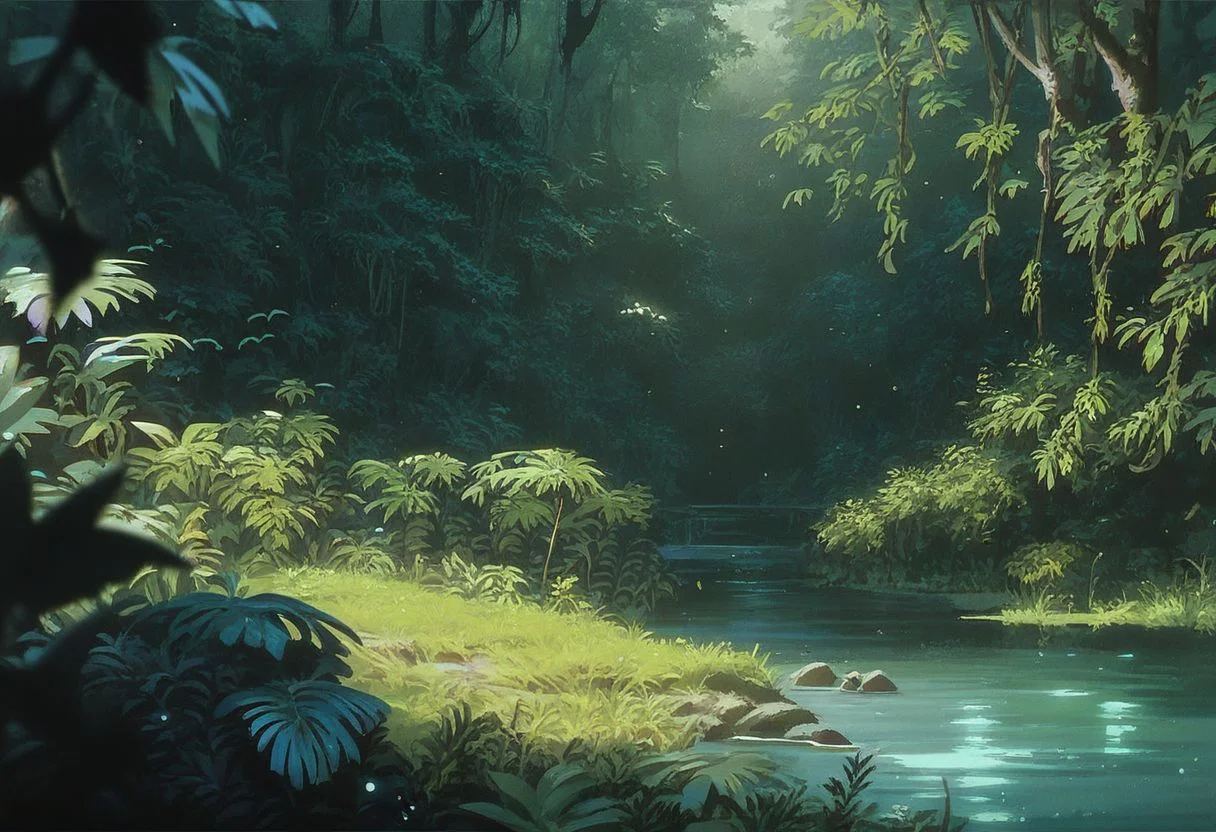 score_9,score_8_up,score_7_up,score_6_up,score_5_up,score_4_up,an absolutely stunning view of a jungle valley with tall stone spires jutting out of the forest with a river running through the middle, detailed lighting, zero pictured