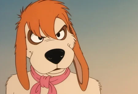 score_9, score_8_up, score_7_up, source:furry, dynamic lighting, detailed background, nature background, anthro, furry, detailed eyes. detailed face, furry male, headshot, solo,
BREAK
Mealy_Potatoes, anthro dog, furry male, cartoon dog, beige fur, orange spots, orange hair, black eyes, black nose, orange ears, long ears, animal ears, floppy ears, long hair, hair covering one eye, pink kerchief, red pants, torn pants, footpaws
BREAK
<lora:add-detail-xl:1.5>